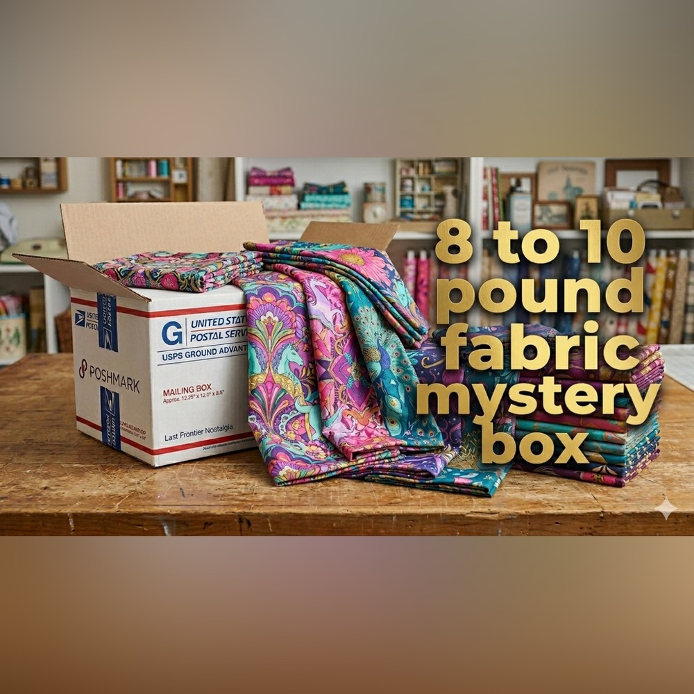 Mystery box of quilter’s fabric 8-10lbs